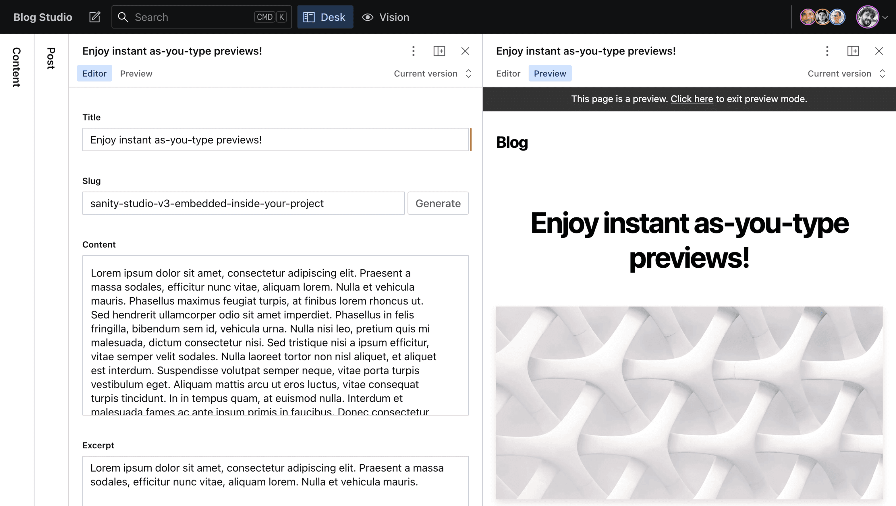 Next.js Sanity Blog Preview