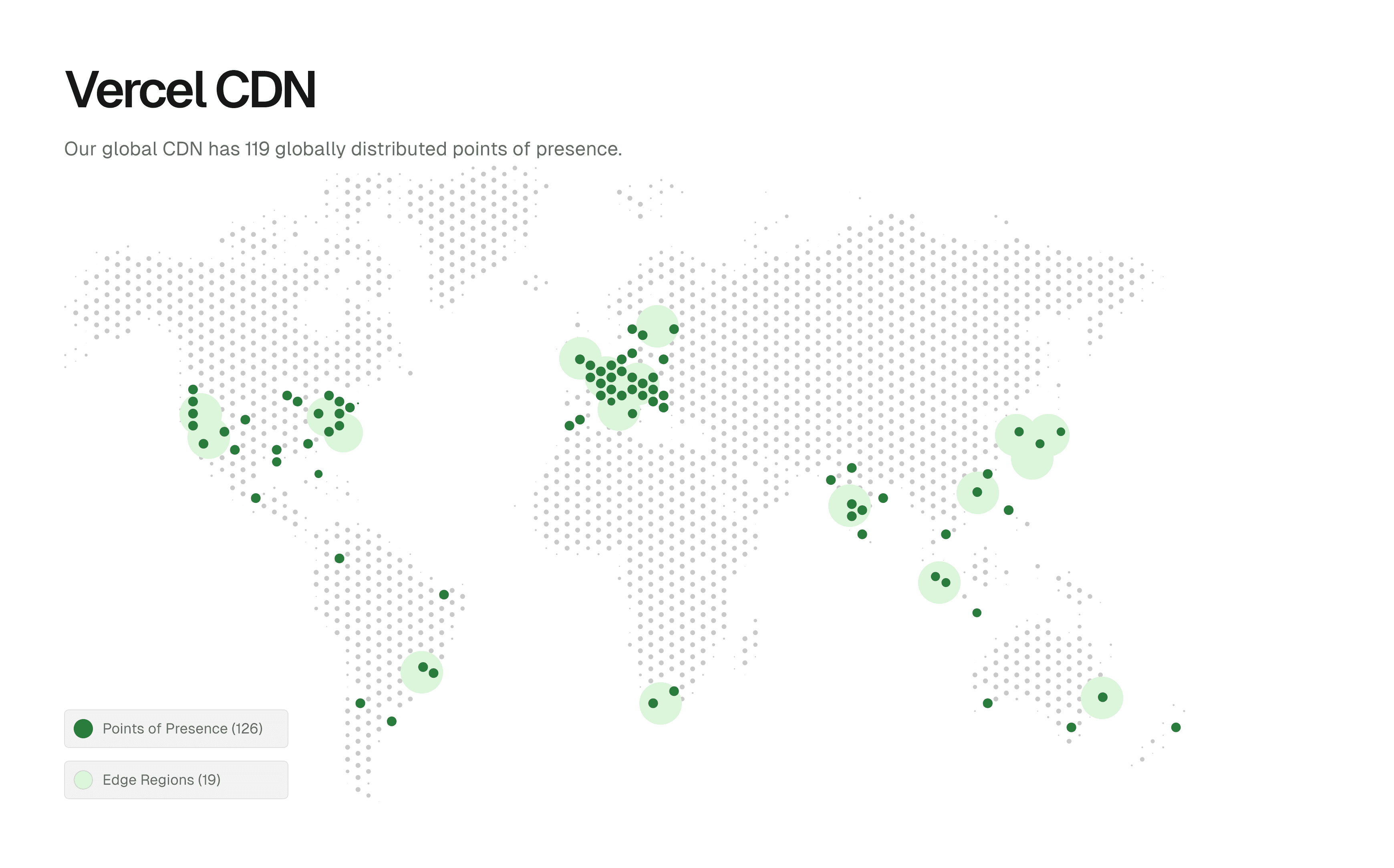 Our global CDN has 126 Points of Presence in 94 cities across 51 countries.