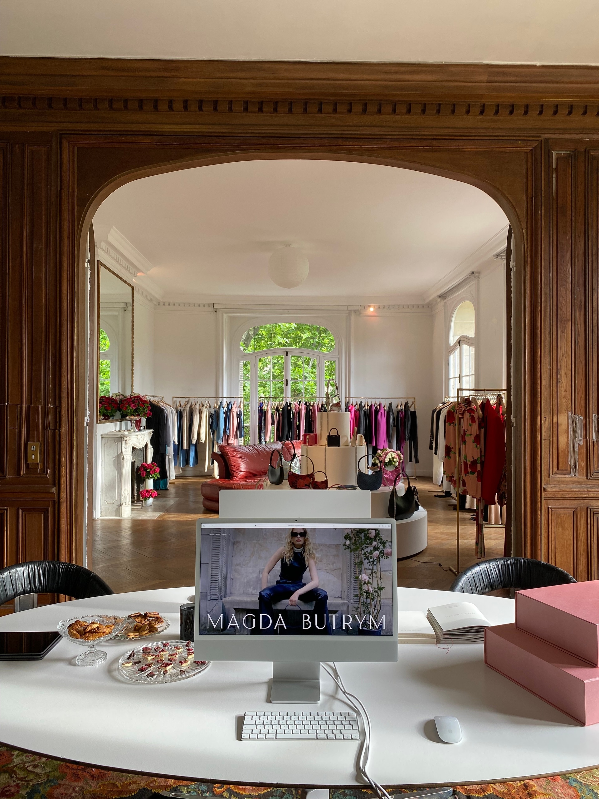 Part of the Magda Butrym showroom.